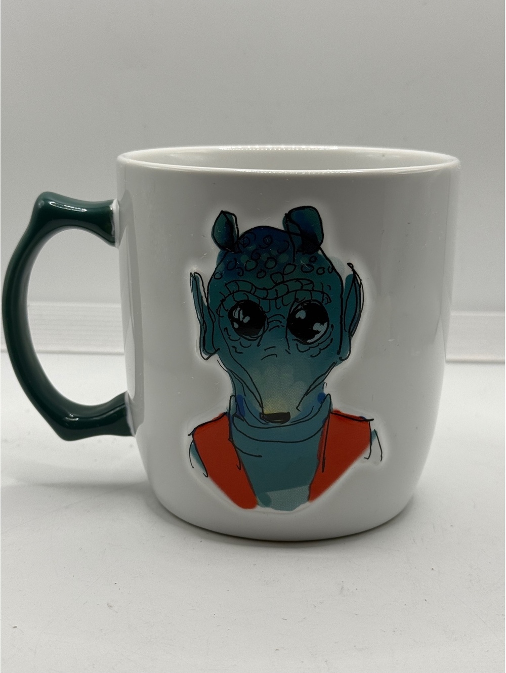 Disney Star Wars Greedo Ceramic Coffee Mug 18oz Watercolor Sketch Art